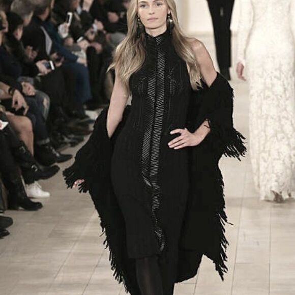 Ralph Lauren Fall 2015 Runway Collection Black Cashmere Boucle Fringe Cardigan - Picture 12 of 17